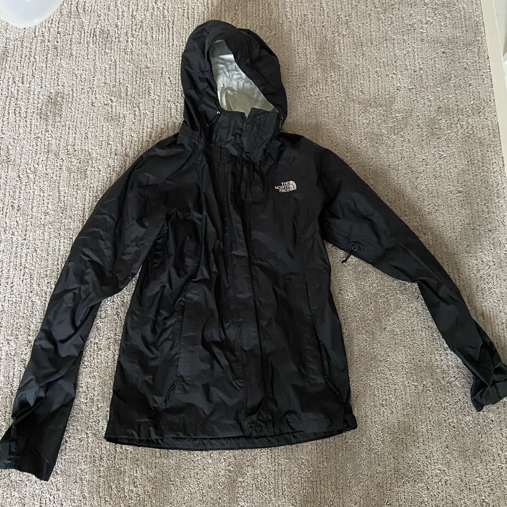 North Face Black Rain Coat